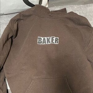Bakers Dark Brown Hoodie with Logo